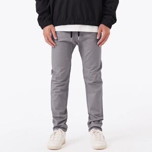Zanerobe Gray Elastic Waist Joggers with Black Drawstring